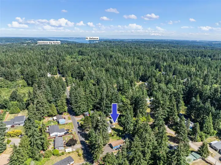 Looking east