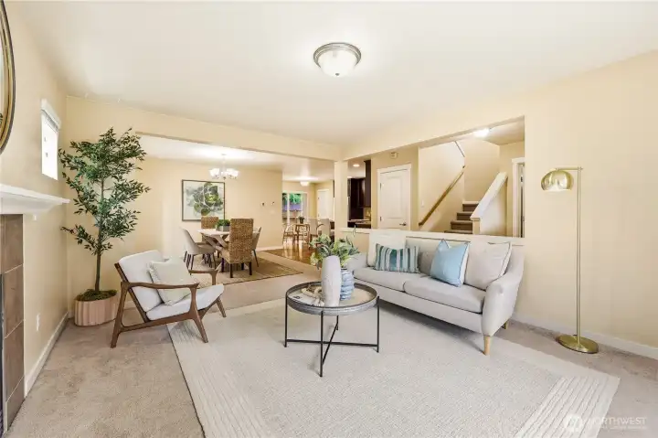 Open floor plan Open floor plan