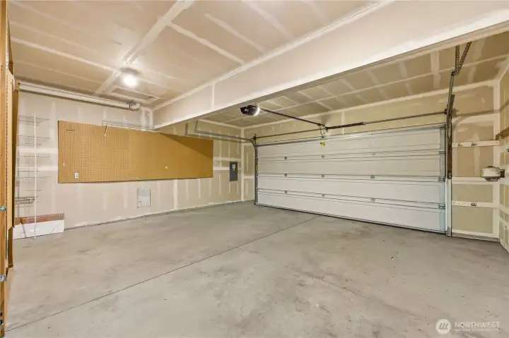 Oversized two-car garage Oversized two-car garage