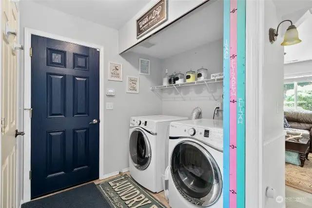 Conveniently, the washer and dryer will convey with the home, simplifying your move-in process (and seller has the doors to contain the laundry closet).