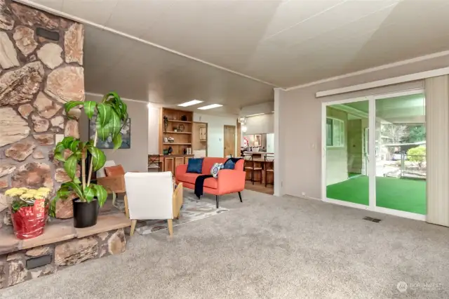 Family Room Showing the Kitchen Area