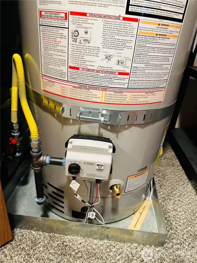 Closeup New Water Heater