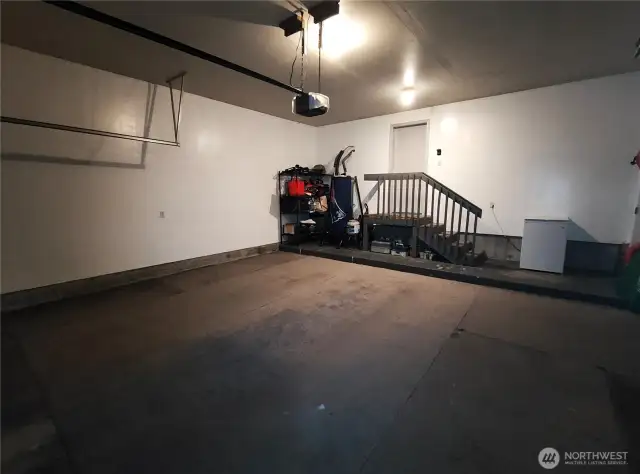 finished vaulted double car garage