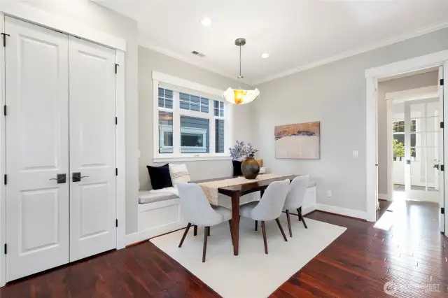 Custom eat-in banquette seating