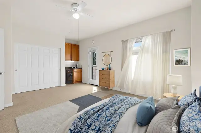 3rd Bedroom with access to rooftop patio--Virtually Staged
