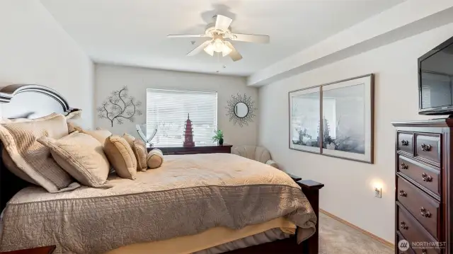 Large primary bedroom has ensuite bath