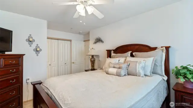 The door leads to a large walk-in closet