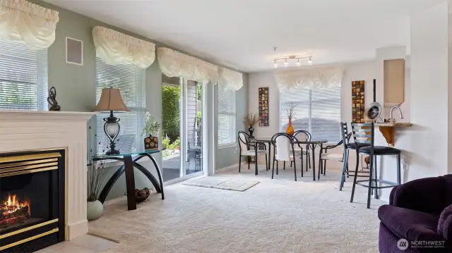 End unit has LOTS of windows - so much light!