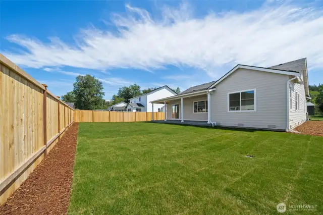 Actual home: Fully fenced and irrigated