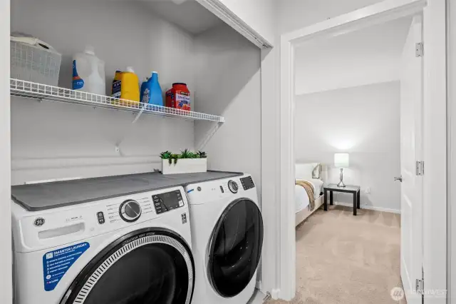 Full sized Laundry area (the doors are in the downstairs bedroom closet)