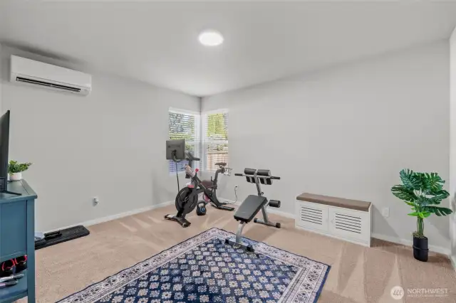Bedroom 4 with mini-split on main floor.