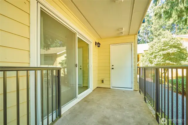 Off the living room is a private covered deck with a spacious storage unit. The exteriors of Wedgwood Condominiums have been re-sided with Hardiplank and there are newer railings and stairs throughout the community.