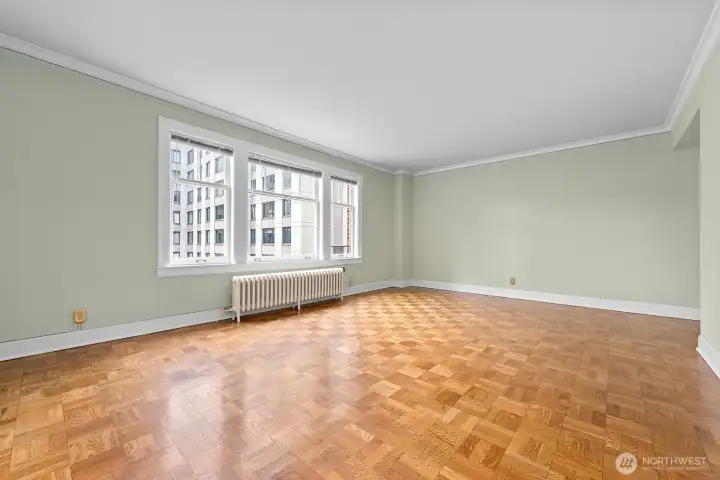 Another view of this spacious living room.
