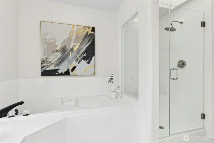 5 pc Primary Bath with frameless shower and private water closet