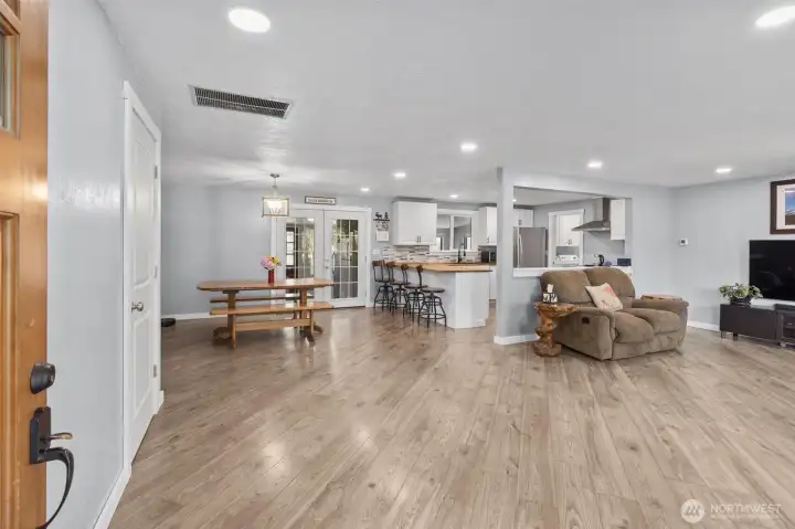 Wide open floorplan.