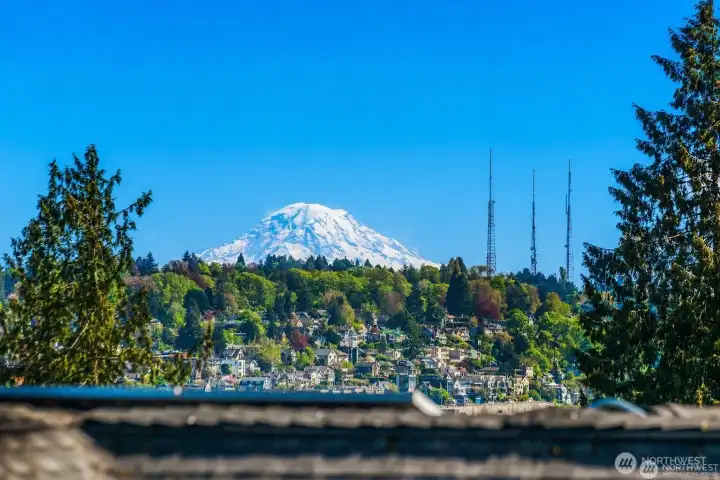 The peak of Rainier on a clear day. The peak of Rainier on a clear day.