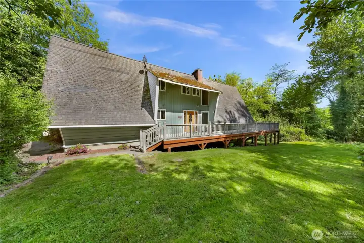 View from the side yard of the house