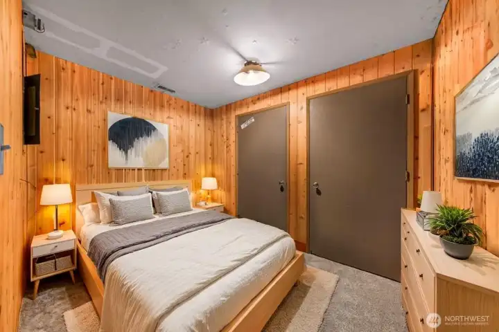 Virtually staged bedroom