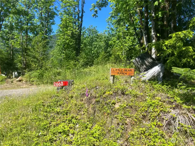 Entrance to the 138 acre parcel.