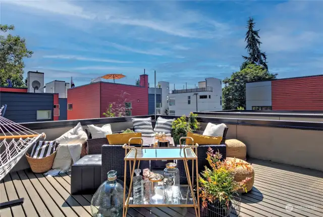 Rooftop deck with views!