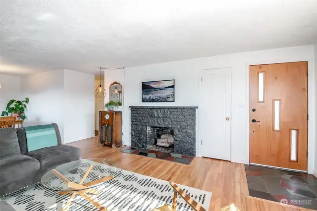 Enjoy this expansive room with beautiful refinished oak floors.