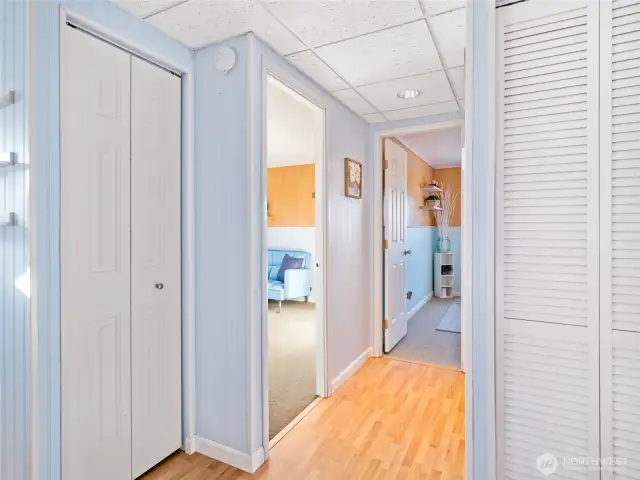 Hallway and more storage.