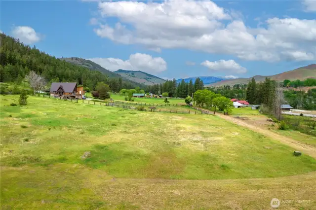A number of good building sites offer expansive views of the Twisp River valley.