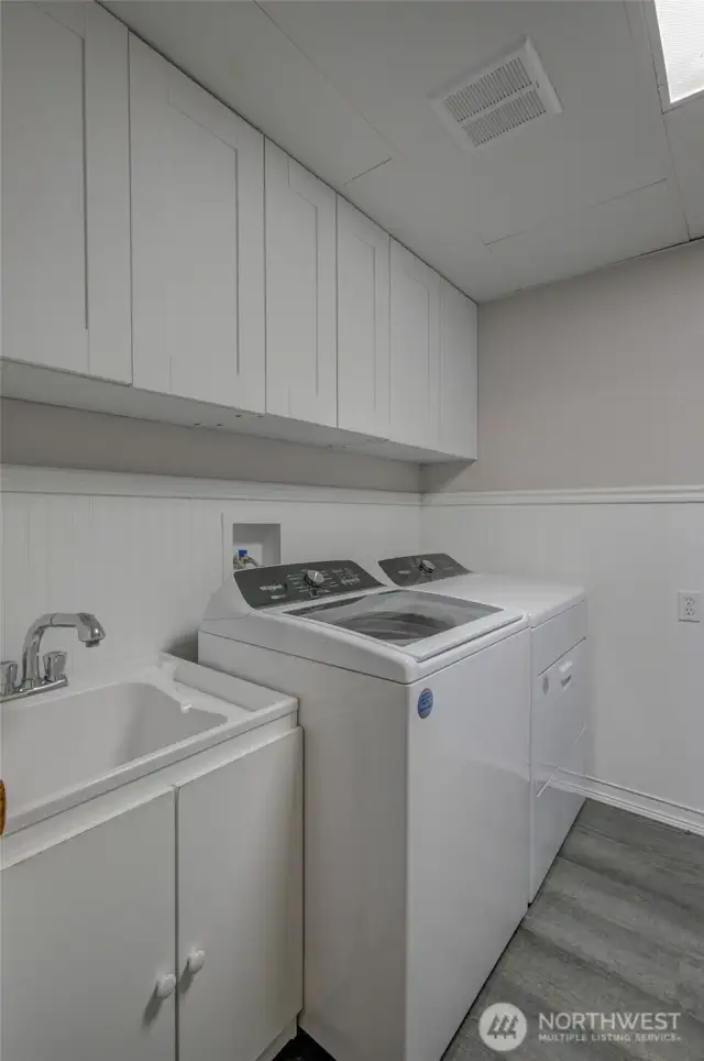 Lower level laundry room