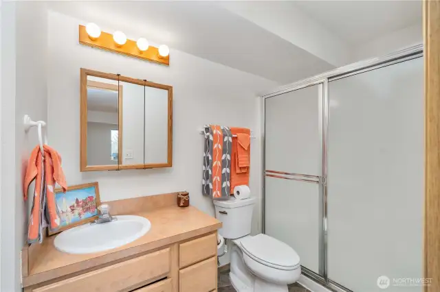 3/4 bath on lower level