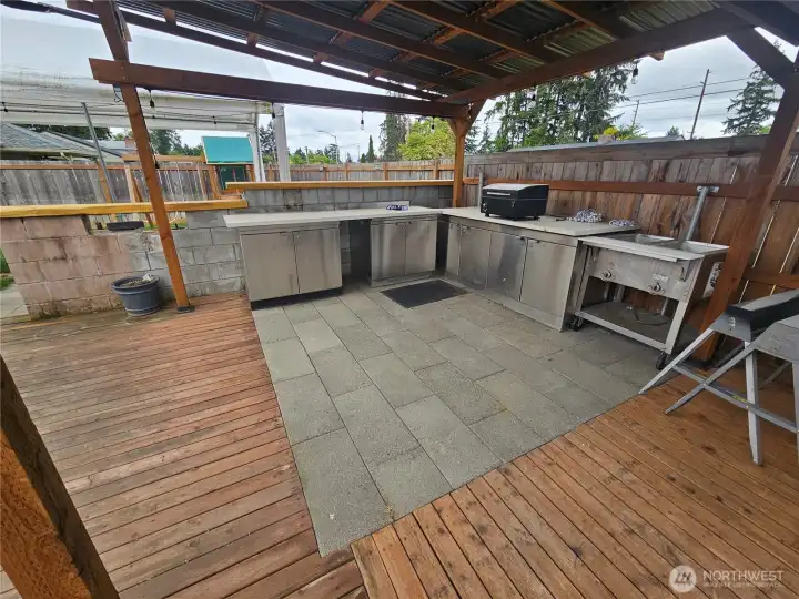 Huge Outdoor Kitchen.