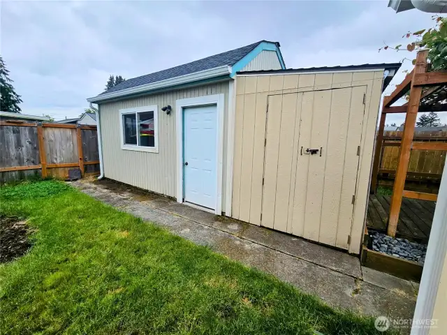 Shop with Garden Shed