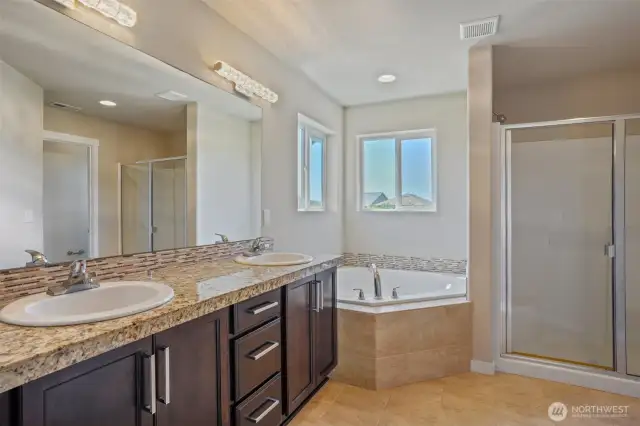 Spacious primary bath