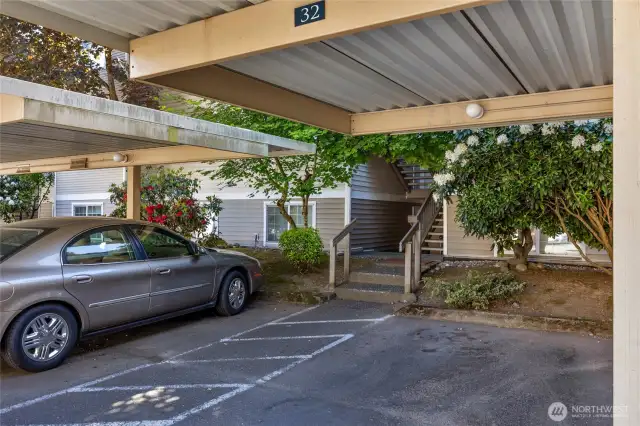 Carport #32 is right next to your access entry and a convenient parking spot. You also have an individual one car garage very close to your home.