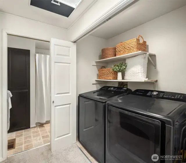 Upstairs laundry room