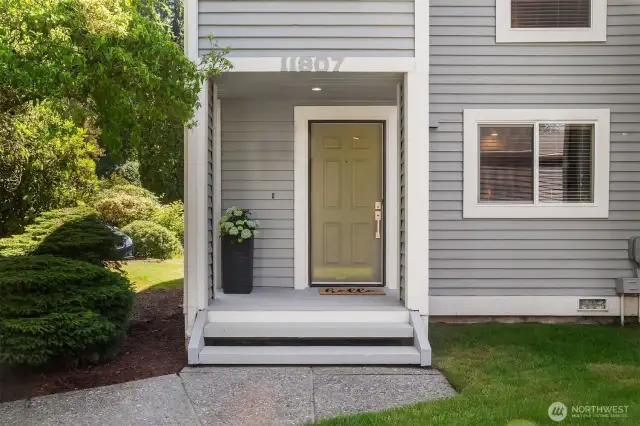 Sun filled lot and end unit.