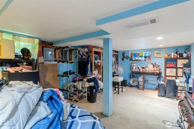 Huge Bonus space in basement has additional sleeping area laundry and gym currently