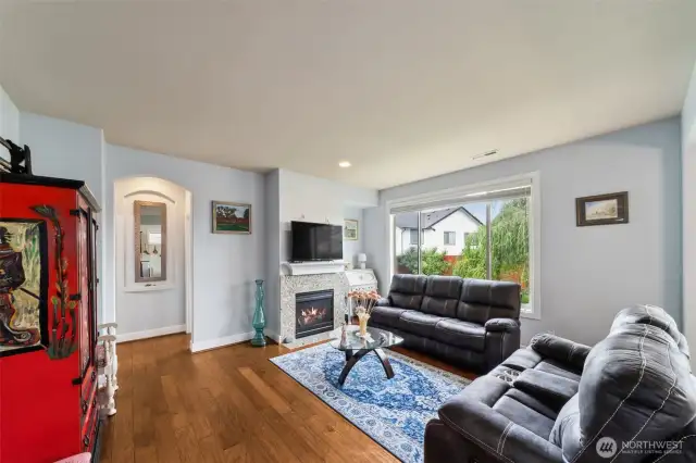Great room with gas fireplace