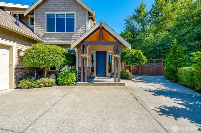 Both side yards have gates, the side gate pictured here is 8' wide allowing for vehicle access to the backyard and the side yard can accomodate a parked vehicle behind the gate.
