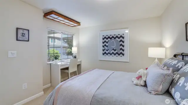 A second view with the window that allows streams of light.