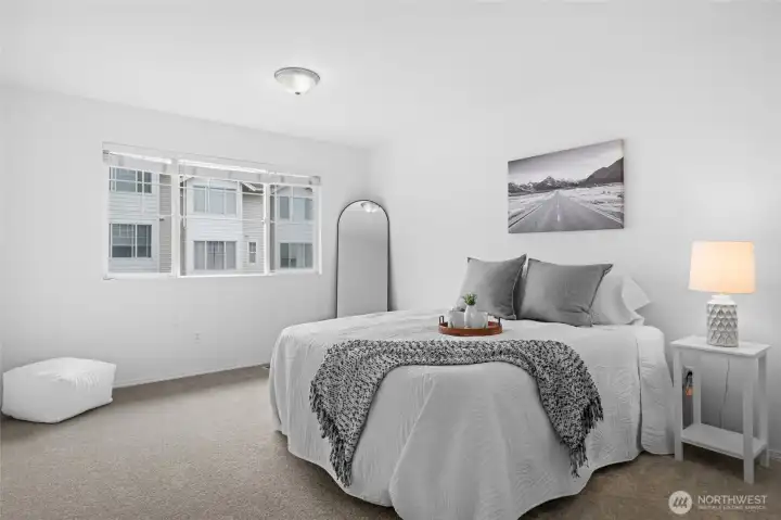 Very spacious bedroom.