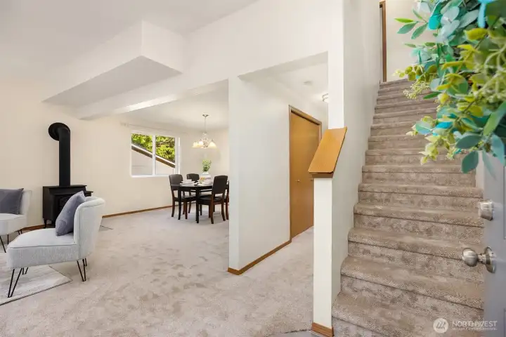 Entry, stairwell and hallway.