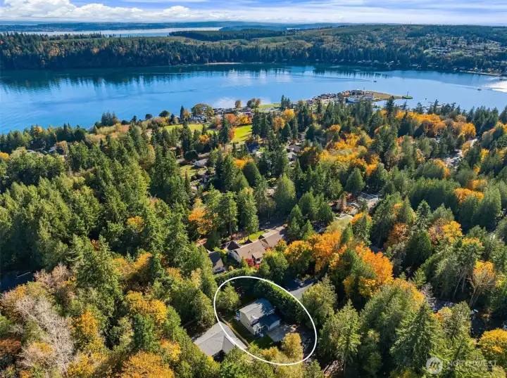 Marina, Port Ludlow Resort Hotel, clubhouse with pool. All just two minutes away.