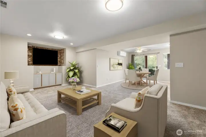 ADU - Living Room and Dinning Room Virtually Staged