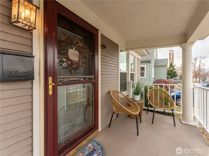 Welcoming covered porch perfect for morning coffee and evening relaxing