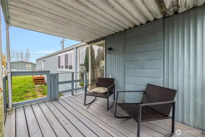 Covered porch for year round outdoor living