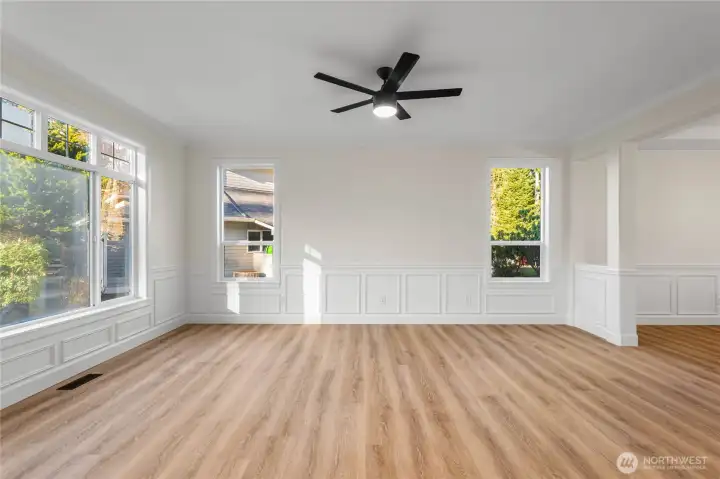 Spacious great room designed for everyday living