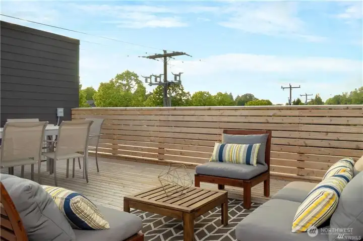 Roof top deck, each unit has their own.