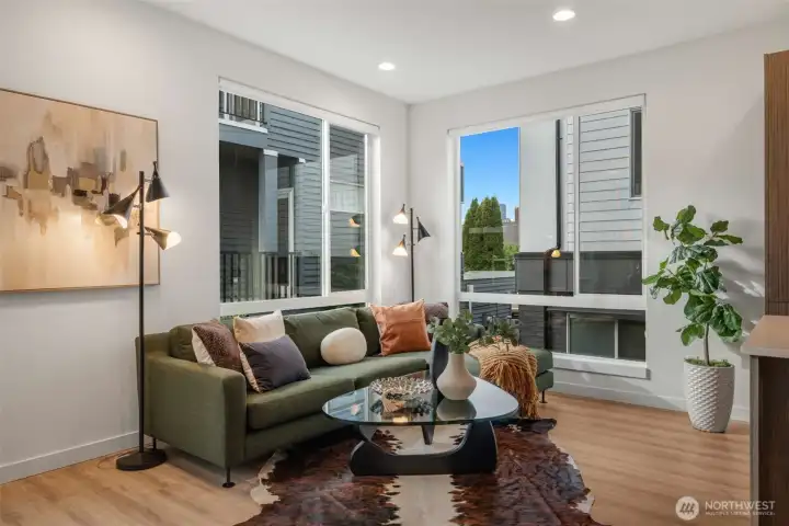 Living/Dining/Kitchen is on the 2nd floor