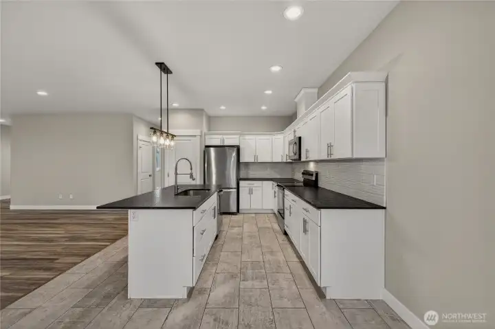 Kitchen layout has room to move freely