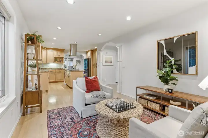 Family room off kitchen